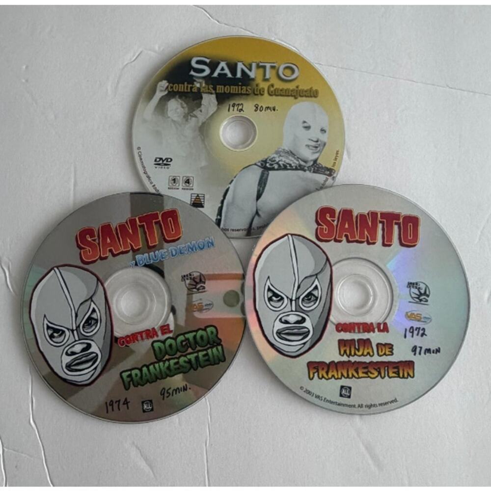 Lot of 3 El Santo DVDs – Classic Mexican Cinema / Lucha Libre